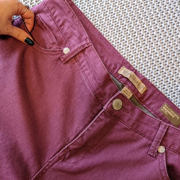 Nine West Vintage America Plum Purple Matchstick Skinny Jeans Sz 12 - Picture 3 of 9